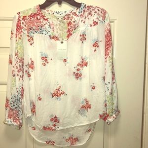 Lucky Brand Floral Boho Blouse
